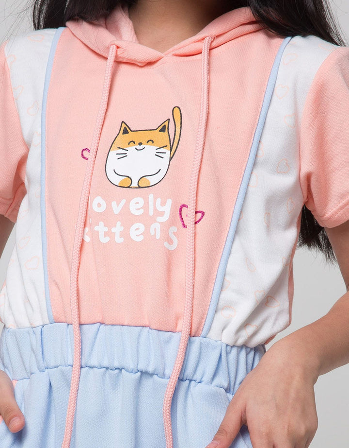Little M Hoody Cat Midi Dress