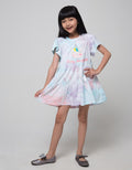 Little M Tie Dye Unicorn Midi Dress