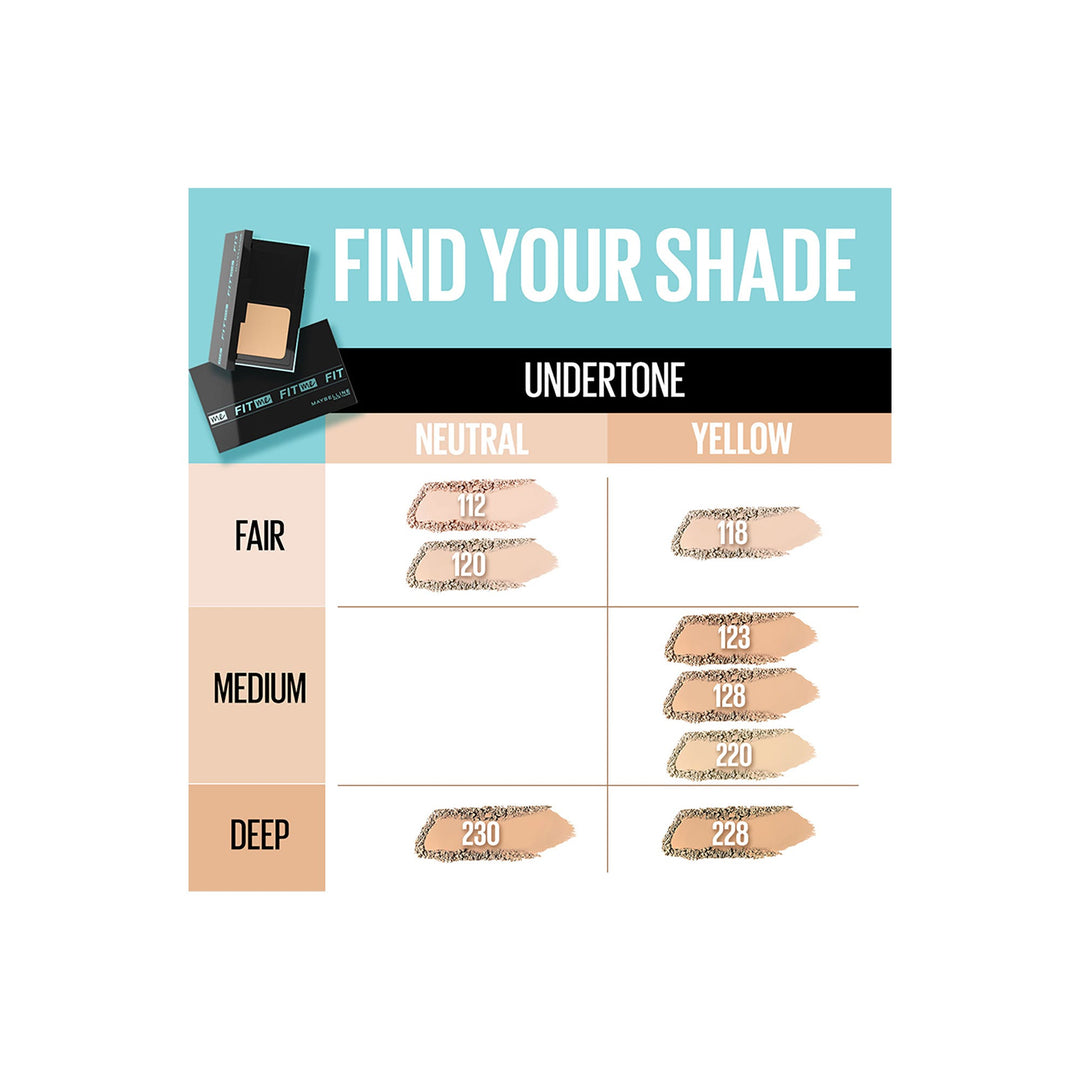 Maybelline Fit Me 24Hr Oil Control Powder Foundation - 123 Soft Nude