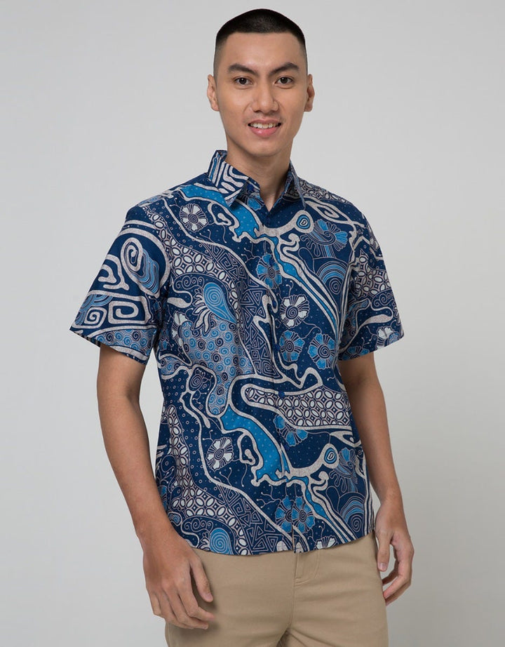 Arjuna Weda Batik Samudra Men's Batik Shirt