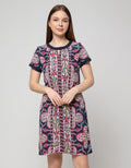 Arjuna Weda Sack Dress Batik Clover Flower