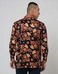 Adikusuma Men's Body Fit Shirt Batik Keladi Leaf