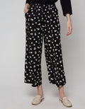 Details Long Pants Pull On Wide Leg Trousers With Floral