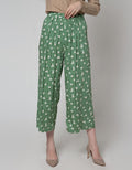Details Long Pants Pull On Wide Leg Trousers With Floral