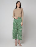 Details Long Pants Pull On Wide Leg Trousers With Floral