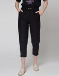Details Long Pants Paper Bag Waist And Diagonal Belt Loop
