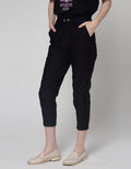 Details Long Pants Paper Bag Waist And Diagonal Belt Loop