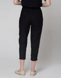 Details Long Pants Paper Bag Waist And Diagonal Belt Loop