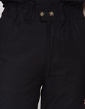 Details Long Pants Paper Bag Waist And Diagonal Belt Loop