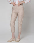 Details Long Pants Paper Bag Waist And Diagonal Belt Loop
