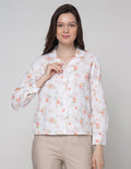 Details Long Sleeve Shirt With Floral Print