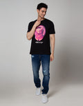 American Jeans Short Sleeve T-Shirt Half Face Print