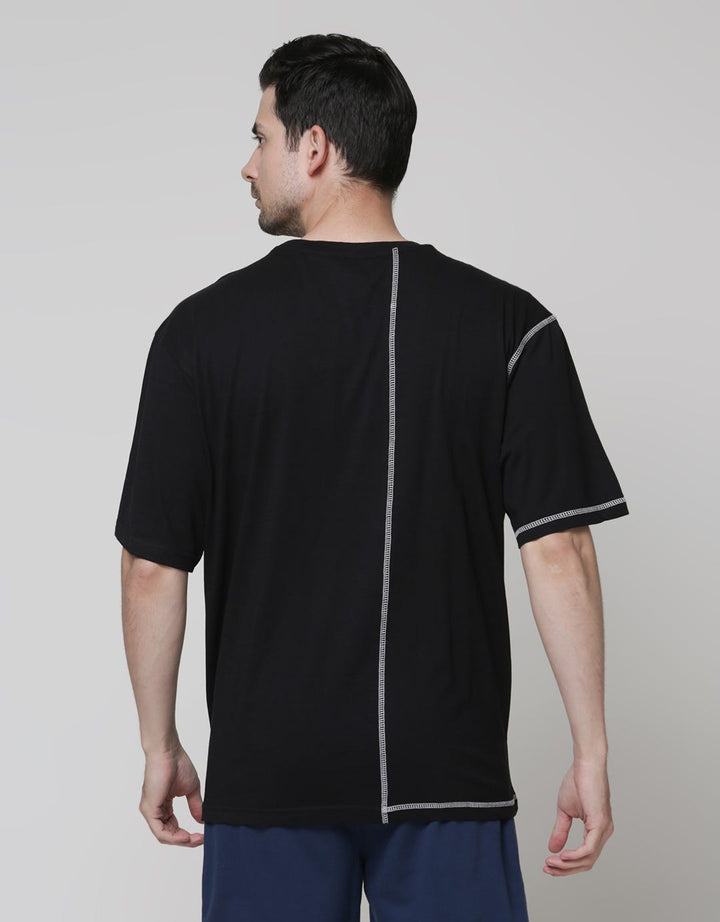 American Jeans Short Sleeve T-Shirt Contrast Overlock Stitch