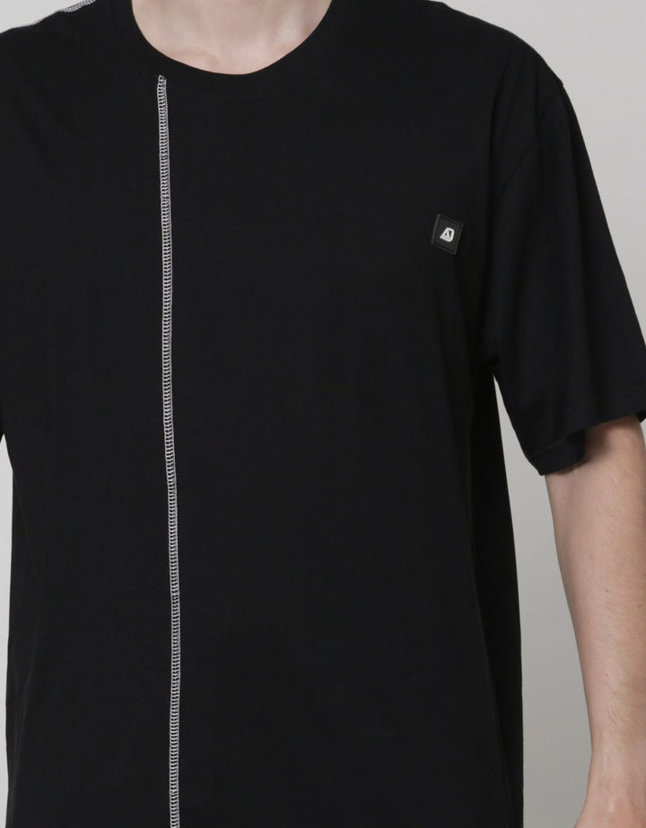 American Jeans Short Sleeve T-Shirt Contrast Overlock Stitch