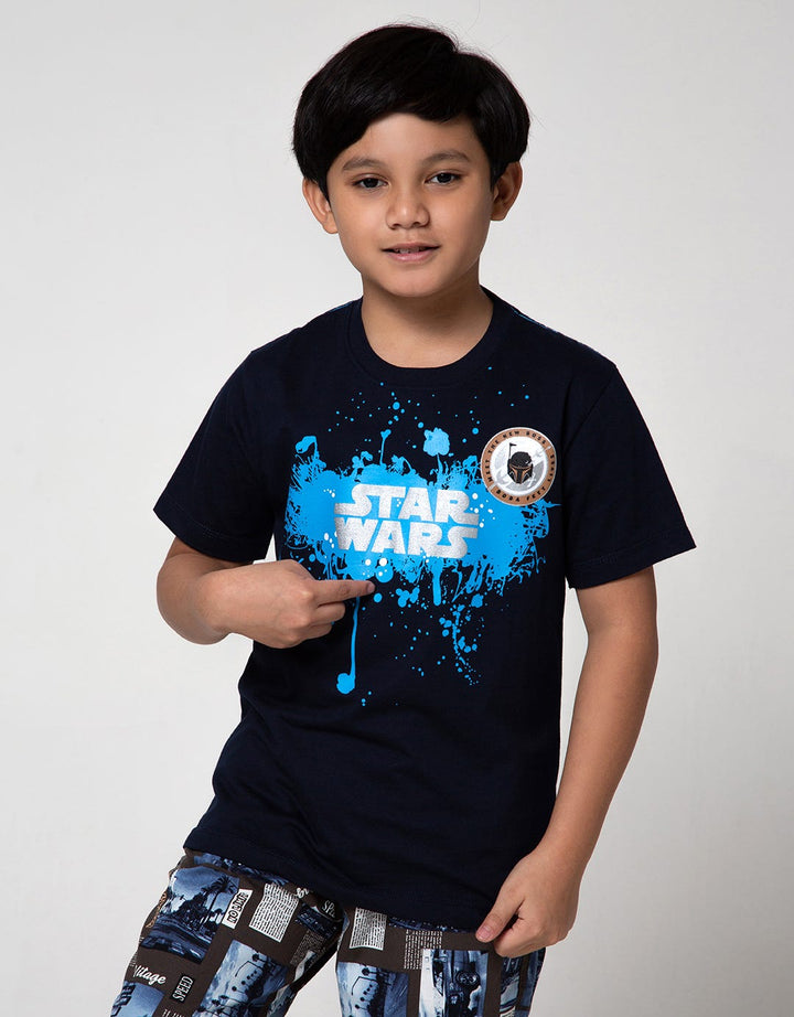 Star Wars Print Logo Splash Short Sleeve T-Shirt