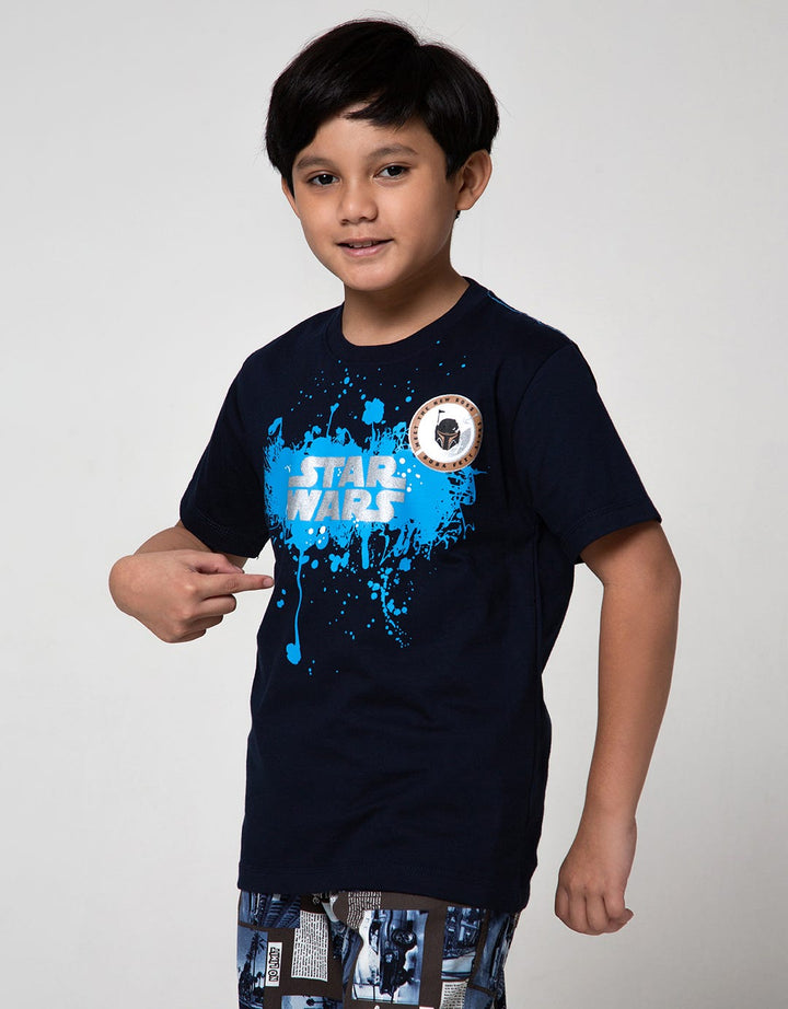 Star Wars Print Logo Splash Short Sleeve T-Shirt