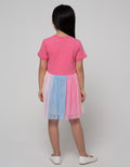 Little M Short Sleeve Midi Dress Unicorn Tile Warna