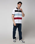 Walrus Kaos Polo Salur Stripe Block Pria