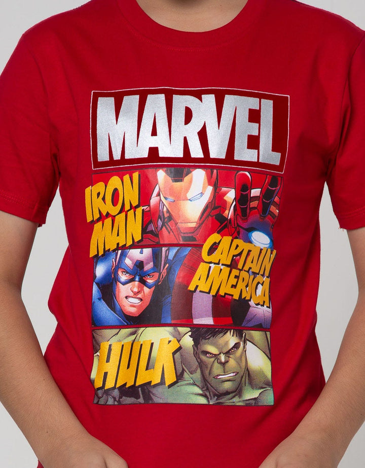 Marvel T-Shirt Avg Comic Square Flock