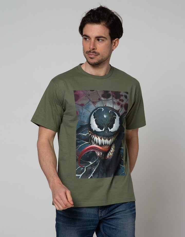 Marvel Transformers Short Sleeve T-Shirt Print Venom Jumping