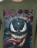 Marvel Transformers Short Sleeve T-Shirt Print Venom Jumping