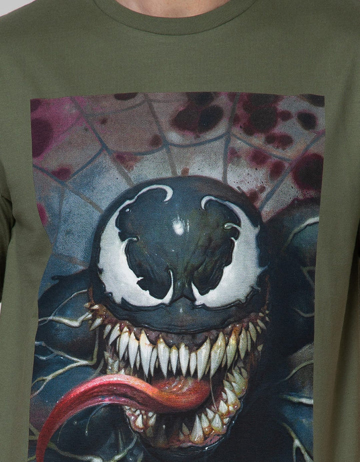 Marvel Transformers Short Sleeve T-Shirt Print Venom Jumping