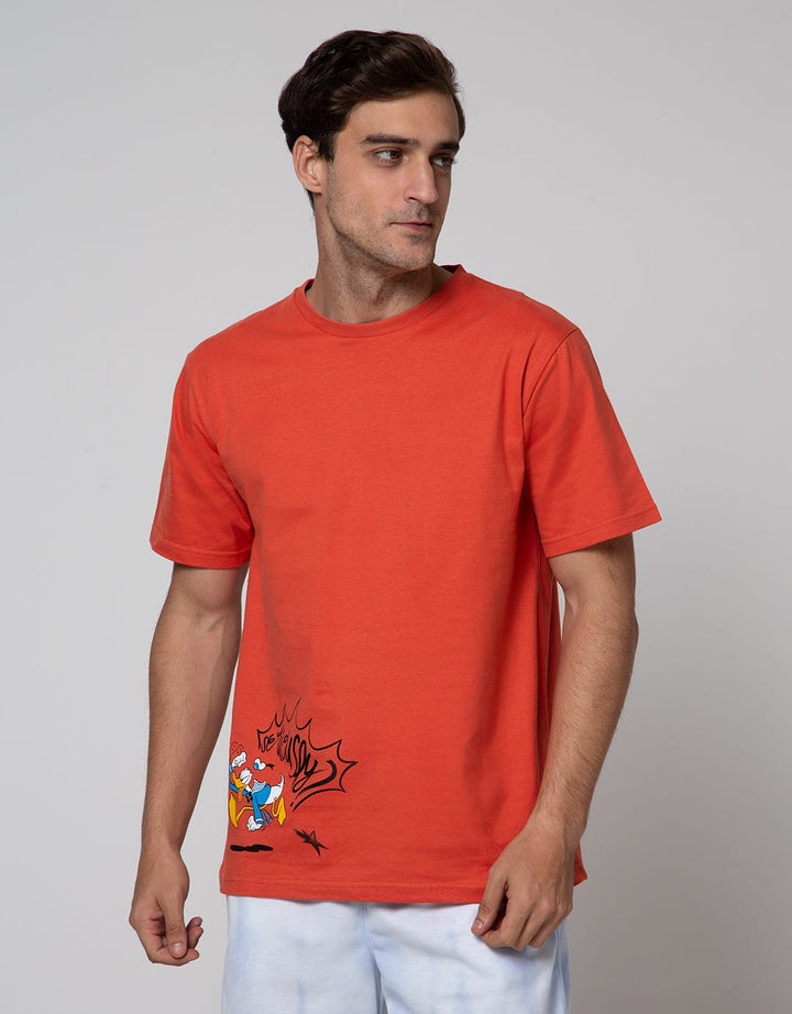 Disney Short Sleeve T-Shirt Print Duck Yelling