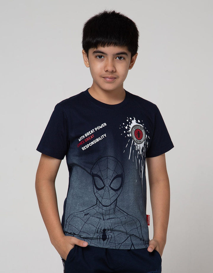Marvel Spiderman Siluet Gradasi Short Sleeve T-Shirt