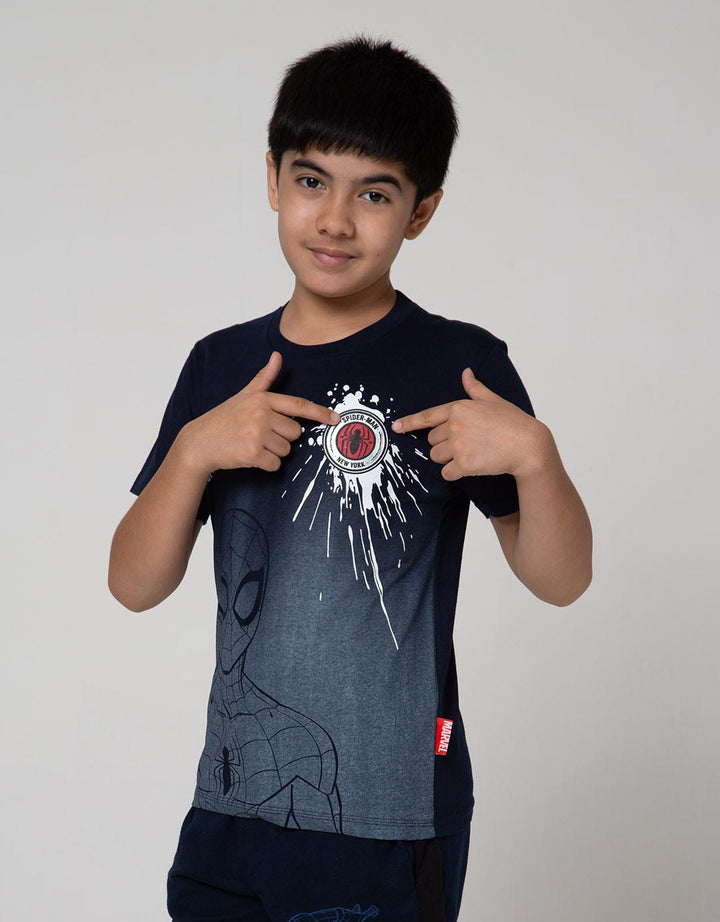Marvel Spiderman Siluet Gradasi Short Sleeve T-Shirt