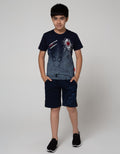 Marvel Spiderman Siluet Gradasi Short Sleeve T-Shirt
