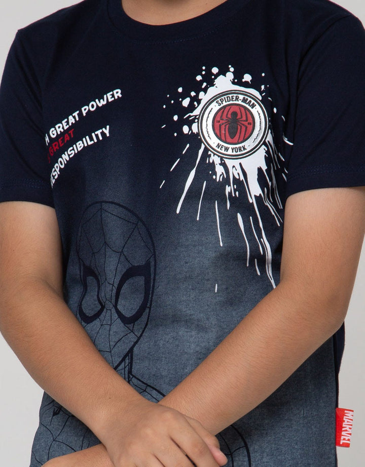 Marvel Spiderman Siluet Gradasi Short Sleeve T-Shirt