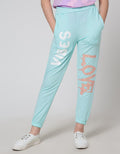 Nevada Jogger Pants Knit Big Print Love Vibes