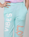 Nevada Jogger Pants Knit Big Print Love Vibes