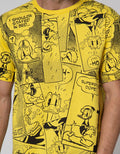 Disney Short Sleeve T-Shirt Duck Comic Full Print