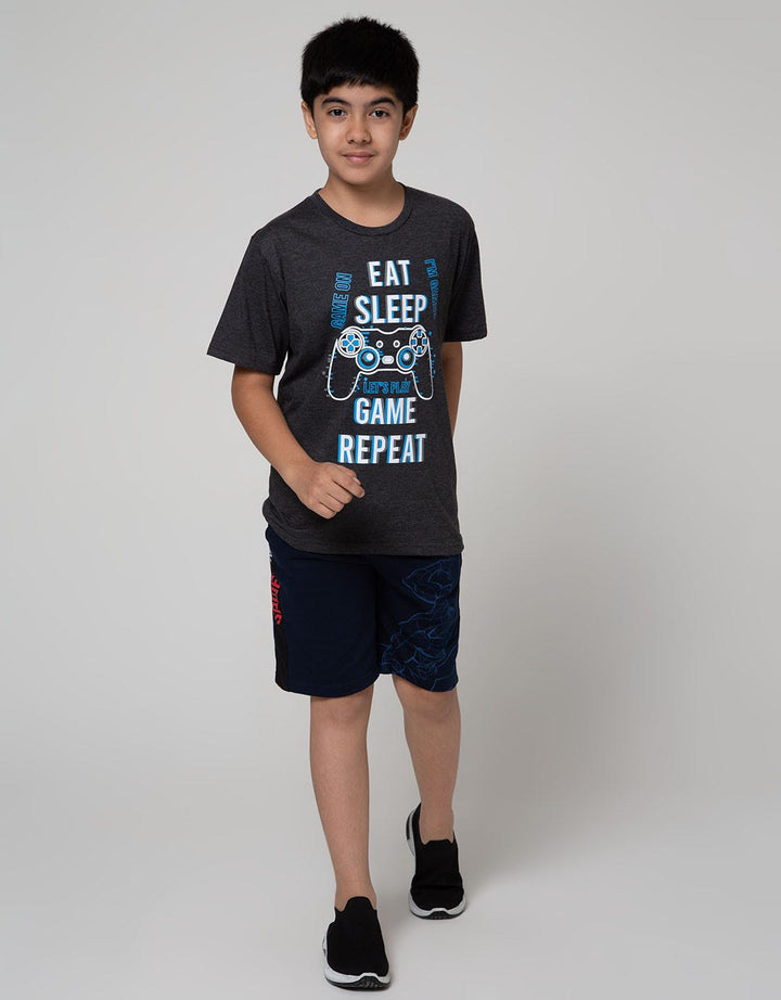 Aero Short Sleeve T-Shirt Print Eat Sleep Game