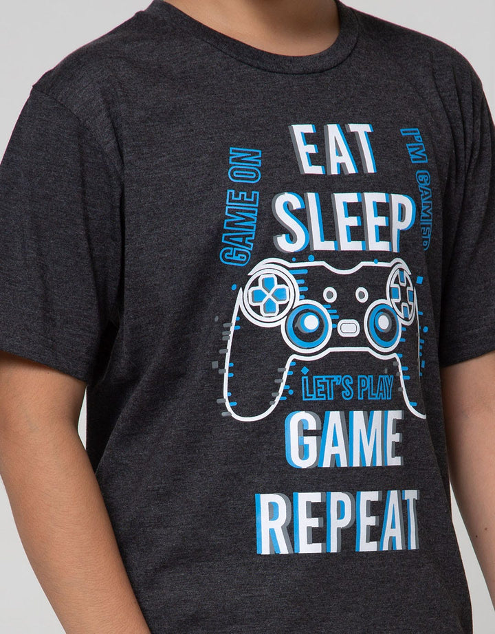 Aero Short Sleeve T-Shirt Print Eat Sleep Game