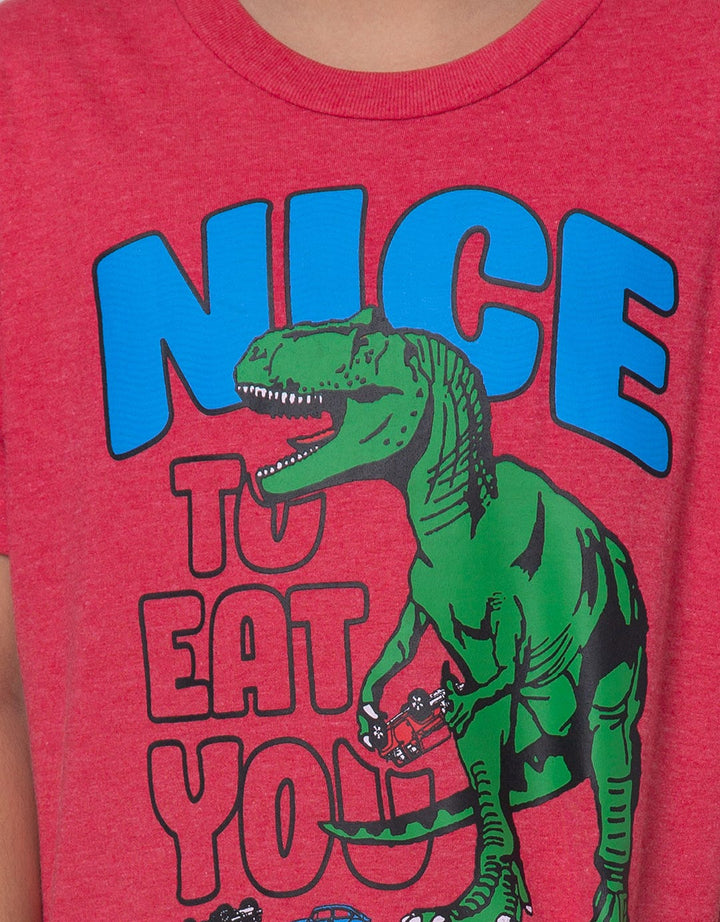 Little M Short Sleeve T-Shirt Dino Nice Eat