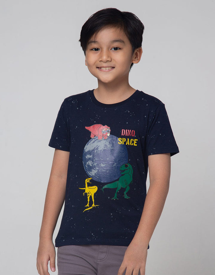 Little M Short Sleeve T-Shirt Dino Space