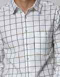 Details Long Sleeve Shirt Print Check Cotton Slub