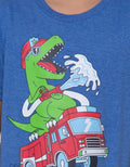Little M Short Sleeve Dino Fireman T-Shirt