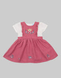 Pipiniko Short Sleeve Midi Dress Overall Bear Flower