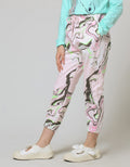 Nevada Jogger Pants Knit Fullprint Marble Pattern