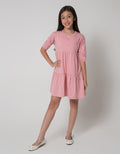 Nevada Long Sleeve Midi Dress 3/4 Daily Plain Bordir Emoji