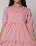 Nevada Long Sleeve Midi Dress 3/4 Daily Plain Bordir Emoji