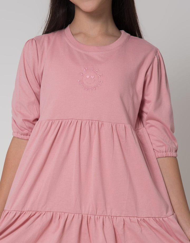 Nevada Long Sleeve Midi Dress 3/4 Daily Plain Bordir Emoji
