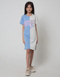 Nevada Half N Half Midi Dress Anak Perempuan