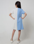 Nevada Half N Half Midi Dress Anak Perempuan