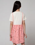 Nevada Short Sleeve Midi Dress Mock Up 2 Layers Print Kucing