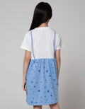 Nevada Short Sleeve Midi Dress Mock Up 2 Layers Floral Print