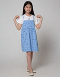 Nevada Short Sleeve Midi Dress Mock Up 2 Layers Floral Print